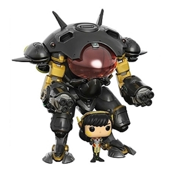 图片 2017 FUNKO POP OVERWATCH D. VA WITH MEKA - CARBON FIBER 6" #177
