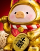 图片 2025 罐頭豬．LuLu  豬招財事務所 18cm仿木雕招財(金)