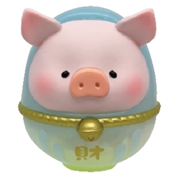 图片 2025 罐頭豬．LuLu  達摩 透明藍色達摩