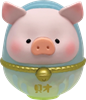 图片 2025 罐頭豬．LuLu  達摩 透明藍色達摩